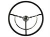 OE-Series Steering Wheel Kit 1960-71 Classic Ford, 17 in. Diameter, Gloss Black Finish, w/ Horn Spring, Contact Kit & Emblem - image 1