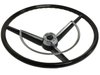 OE-Series Steering Wheel Kit 1960-71 Classic Ford, 17 in. Diameter, Gloss Black Finish, w/ Horn Spring, Contact Kit & Emblem - image 2