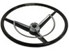 OE-Series Steering Wheel Kit 1960-71 Classic Ford, 17 in. Diameter, Gloss Black Finish, w/ Horn Spring, Contact Kit & Emblem - image 2