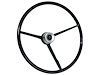 OE-Series Steering Wheel Kit 1960-71 Classic Ford, 17 in. Diameter, Gloss Black Finish, w/ Horn Button and Spring - image 1