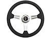 S6 Sport Steering Wheel Kit for 1964-1972 Ford/Mercury, 14 in. Diameter, Black Leather Grip, with 6-Bolt Adapter and Horn Button