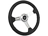S6 Sport Steering Wheel, 14 in. Diameter, Premium Black Leather Grip - image 1