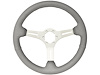 S6 Sport Steering Wheel, 14 in. Diameter, Premium Gray Leather Grip - image 1