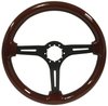 S6 Sport Steering Wheel Kit for 1979-1982 Ford Mustang, 14 in. Diameter, Mahogany Wood Grip, with 6-Bolt Adapter and Horn Button - image 3