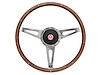 S9 Classic Steering Wheel Kit for 1964-1972 Ford/Mercury, 15 in. Diameter, Walnut Wood Grip, with 9-Bolt Adapter & Horn Button - image 1