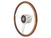 S9 Classic Steering Wheel Kit for 1964-1972 Ford/Mercury, 15 in. Diameter, Walnut Wood Grip, with 9-Bolt Adapter & Horn Button - image 2