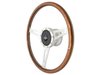 S9 Classic Steering Wheel Kit for 1968-1991 Ford/Mercury, 15 in. Diameter, Walnut Wood Grip, with 9-Bolt Adapter & Horn Button - image 2