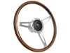 S9 Classic Steering Wheel Kit for 1968-1991 Ford/Mercury, 15 in. Diameter, Walnut Wood Grip, with 9-Bolt Adapter & Horn Button - image 3