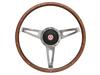 S9 Classic Steering Wheel Kit for 1968-1991 Ford/Mercury, 15 in. Diameter, Walnut Wood Grip, with 9-Bolt Adapter & Horn Button - image 1