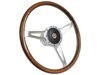 S9 Classic Steering Wheel Kit for 1968-1991 Ford/Mercury, 15 in. Diameter, Walnut Wood Grip, with 9-Bolt Adapter & Horn Button - image 3