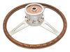 S9 Classic Steering Wheel Kit for 1968-1991 Ford/Mercury, 15 in. Diameter, Walnut Wood Grip, with 9-Bolt Adapter & Horn Button - image 4