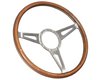 S9 Classic Steering Wheel Kit for 1968-1991 Ford/Mercury, 15 in. Diameter, Walnut Wood Grip, with 9-Bolt Adapter & Horn Button - image 4