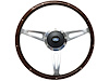 S9 Classic Steering Wheel Kit 1968-91 Ford/Mercury, 15 in. Diameter, Espresso Stained Wood Grip, w/ 9-Bolt Adapter & Horn Button - image 1
