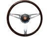 S9 Classic Steering Wheel Kit 1968-91 Ford/Mercury, 15 in. Diameter, Espresso Stained Wood Grip, w/ 9-Bolt Adapter & Horn Button - image 2