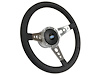 S9 Sport Steering Wheel Kit 1968-1991 Ford/Mercury, 14 in. Diameter, Premium Black Leather Grip, w/ 9-Bolt Adapter & Horn Button - image 1