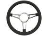 S9 Sport Steering Wheel Kit 1968-1991 Ford/Mercury, 14 in. Diameter, Premium Black Leather Grip, w/ 9-Bolt Adapter & Horn Button - image 2