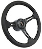 S6 Sport Steering Wheel Kit for 1968-1973 Ford/Mercury, 14 in. Diameter, Black Leather Grip, with 6-Bolt Adapter and Horn Button - image 1