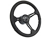 S6 Sport Steering Wheel Kit for 1968-1991 Ford/Mercury, 14 in. Diameter, Black Leather Grip, with 6-Bolt Adapter and Horn Button - image 1