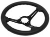 S6 Sport Steering Wheel Kit for 1984-2004 Ford Mustang, 14 in. Diameter, Black Leather Grip, with 6-Bolt Adapter and Horn Button - image 3