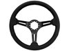 S6 Sport Steering Wheel Kit for 1964-1972 Ford/Mercury, 14 in. Diameter, Black Leather Grip, with 6-Bolt Adapter and Horn Button - image 2