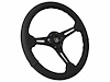 S6 Sport Steering Wheel, 14 in. Diameter, Premium Black Leather Grip - image 1