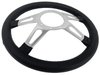 S9 Sport Steering Wheel Kit 1968-1991 Ford/Mercury, 14 in. Diameter, Premium Black Leather Grip, w/ 9-Bolt Adapter & Horn Button - image 3