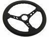 S6 Sport Steering Wheel Kit for 1984-2004 Ford Mustang, 14 in. Diameter, Black Leather Grip, with 6-Bolt Adapter and Horn Button - image 4