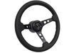 S6 Sport Steering Wheel Kit for 1979-1982 Ford Mustang, 14 in. Diameter, Black Leather Grip, with 6-Bolt Adapter and Horn Button - image 2
