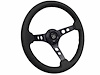 S6 Sport Steering Wheel, 14 in. Diameter, Premium Black Leather Grip - image 1