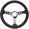 S6 Sport Steering Wheel Kit for 1968-1973 Ford/Mercury, 14 in. Diameter, Black Leather Grip, with 6-Bolt Adapter and Horn Button - image 2