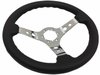 S6 Sport Steering Wheel Kit for 1984-2004 Ford Mustang, 14 in. Diameter, Black Leather Grip, with 6-Bolt Adapter and Horn Button - image 4