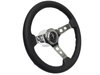 S6 Sport Steering Wheel Kit for 1979-1982 Ford Mustang, 14 in. Diameter, Black Leather Grip, with 6-Bolt Adapter and Horn Button - image 2