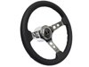 S6 Sport Steering Wheel Kit for 1979-1982 Ford Mustang, 14 in. Diameter, Black Leather Grip, with 6-Bolt Adapter and Horn Button - image 2