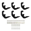 Running Board Mount Kit for Select GM Trucks and SUVs [Powder Coated] - image 1