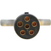 6-Way Round Metal Trailer Side Connector - image 1
