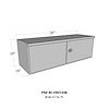 80-HBD1836 HD Under Body 18in x 36in Barn Door w/3 part latch Overall Dims: 36x18x18 In.; A - image 1