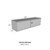 80-HBD1848 HD Under Body 18in x 48in Barn Door w/3 part latch Overall Dims: 48x18x18 In.; A - image 2