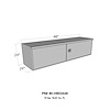 80-HBD2448 HD Under Body 24in x 48in Barn Door w/3 part latch Overall Dims: 46x24x24 In.; A - image 1