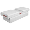 115-3-01 Gull Wing Cross Box, Full Extra Wide, 15.3 ft., Height: 18.5 in., Length: 71.5 in., Width: 27.5 in., White, Steel