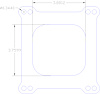 FOG-1001 Carb Base Gasket, Universal 4 Barrel Open Plenum, Paper w/Silicone Coating, 3.75 in. x 3.88 in., .060 in.
