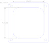 FOG-1003 Carb Base Gasket, Holley Dominator Open Plenum, Paper w/Silicone Coating, 4.85 in. x 4.85 in., .060 in.