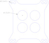FOG-1004 Carburetor Mounting Gasket, Paper, 4-Barrel, Square Bore, 4-Hole, .060 in. Thick, Sold Individually