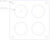 FOG-1005 Carb Base Gasket, Holley Dominator 4 Hole, Paper w/Silicone Coating, 2.03 in. Dia., .030 in.