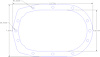 FOG-1036 Supercharger Base Gasket, Littlefield 14-71 Supercharger Irregular Oval Front Case, Paper w/Silicone Coating, .060 in. - image 1