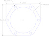 FOG-1037-2 Supercharger Base Gasket, Universal Supercharger Round Snout, 6 Hole, Paper w/Silicone Coating, .030 in. - image 1