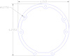 FOG-1072 Rear Main Seal Adapter Housing Gasket, Chevy SB 5.7L LT-5 1990-1995, Paper w/Silicone Coating, .060 in.