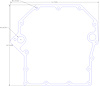FOG-1075 Timing Cover Gasket, Chevy SB 5.7L LT-5 1993-1995, Paper w/Silicone Coating, .060 in. - image 1