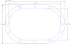 FOG-1079 Supercharger Gasket, Littlefield 14-71 Supercharger Oval Front Case, Paper w/Silicone Coating, .060 in. - image 1