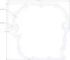 FOG-1127 Timing Cover Gasket, Chevy SB 5.7L LT-5 1990-1992, Paper w/Silicone Coating, .060 in. - image 1