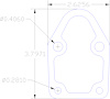 FOG-1150 Fuel Pump Block Off Plate Gasket, Chevy SB 265-400CI, Paper w/Silicone Coating, .030 in. - image 1